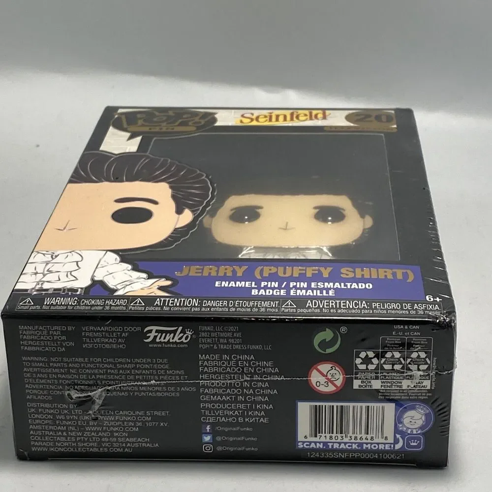 Funko Pop! Pin‎ Seinfeld #20 Jerry (Puffy Shirt) Large Enamel Pin
